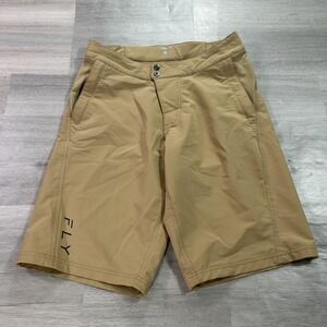 Fly Racing Shorts Mens 30 Beige Microfiber Biker Moto Pockets 11 Inch‎ Inseam